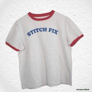 Stitch Fix - Medium T-Shirt White & Red w/ Graphic